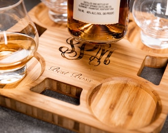 Personalized Cocktail and Decanter Trays/Boards - 4 Styles and Gift Styles