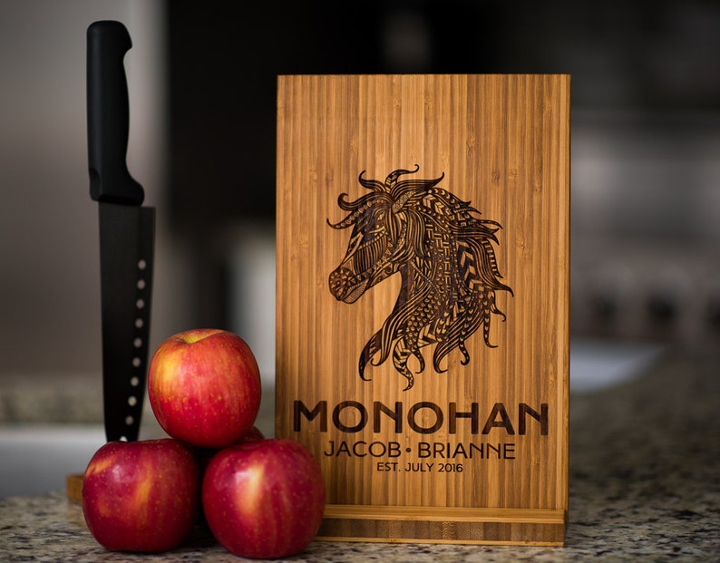 Personalized Engraved Tribal Horse Cutting Board by Left Etsy