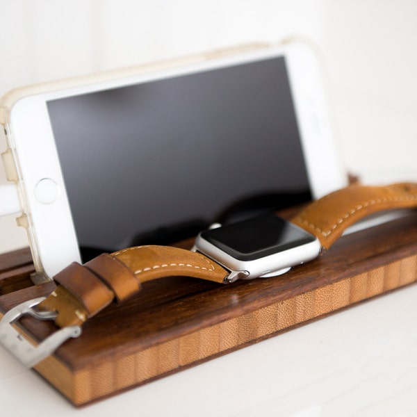 The Single Slot Apple Watch and Phone Charging Dock by Left Coast Original