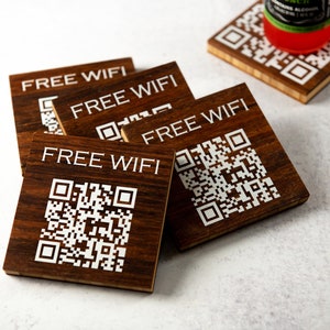 Houten onderzetters met QR-code