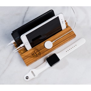 The Double Slot Apple Watch and Phone Charging Station by Left Coast Original