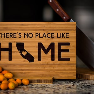 Personalized California State Engraved Cutting Board by Left Coast Original