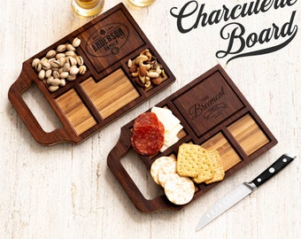 Dark Wood Personalized Cutting Board, Charcuterie or Cocktail Board