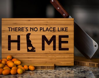 Personalized Delaware State Engraved Cutting Board by Left Coast Original