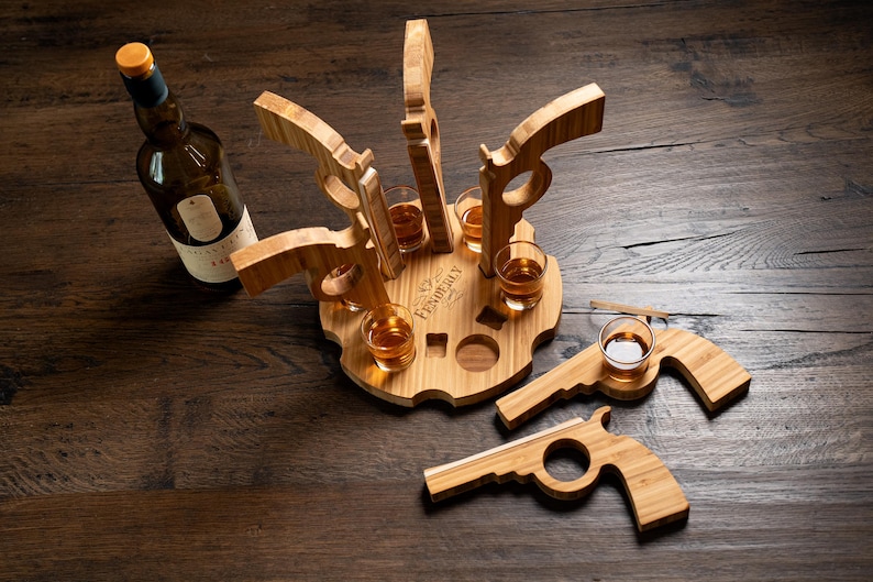 Six Shooter and Shoot Your Shot Serving Tray Six Shooter Board