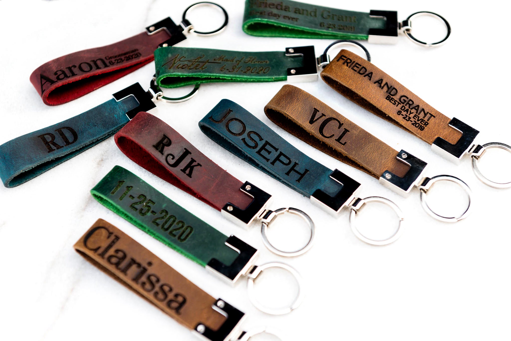 Personalized, Engraved Distressed Leather Keychain the San Blas by Left ...