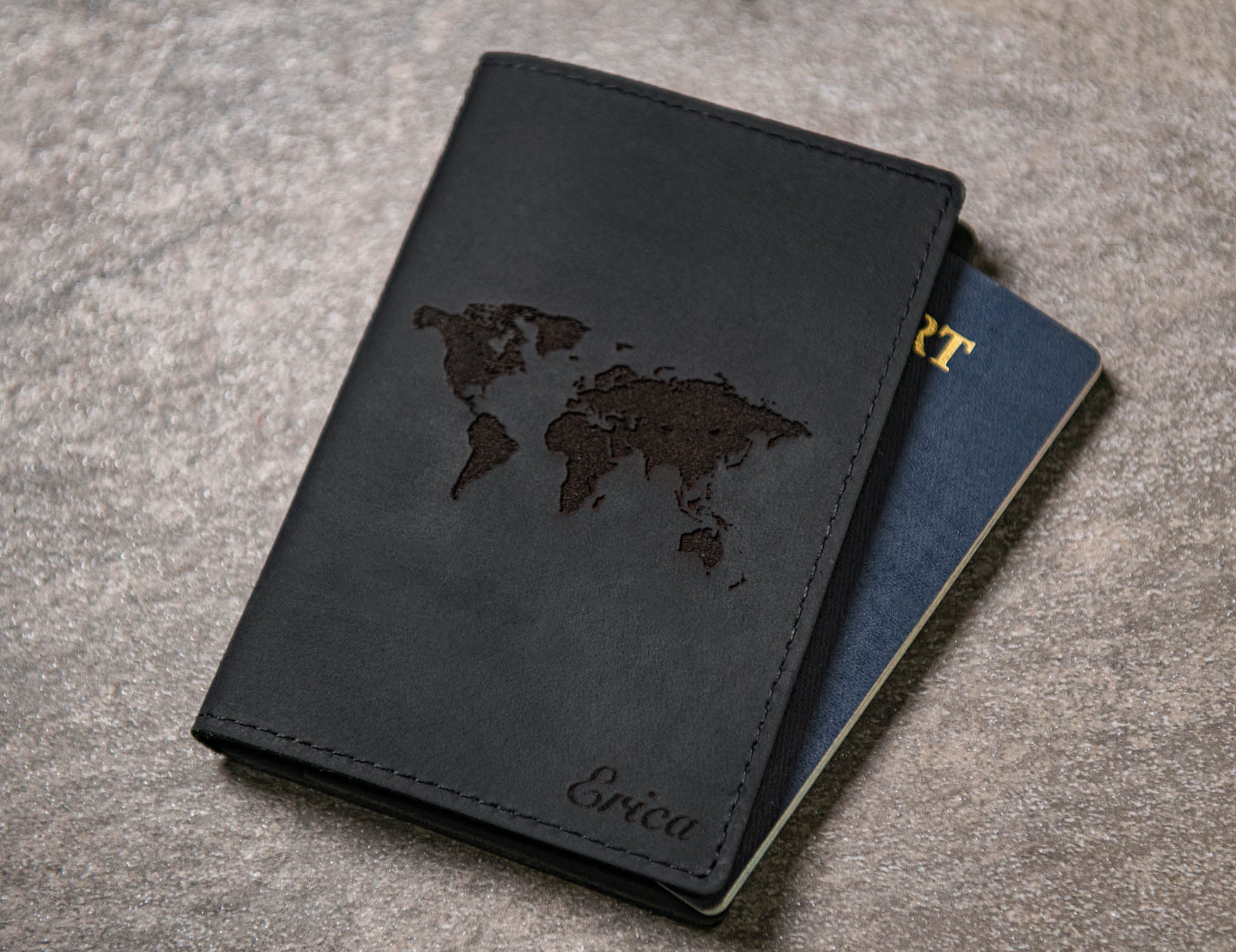 Personalized Leather Passport Holder  by Left Coast Original