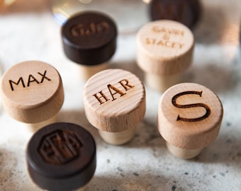 Personalized Wine Bottle Stoppers by Left Coast Original