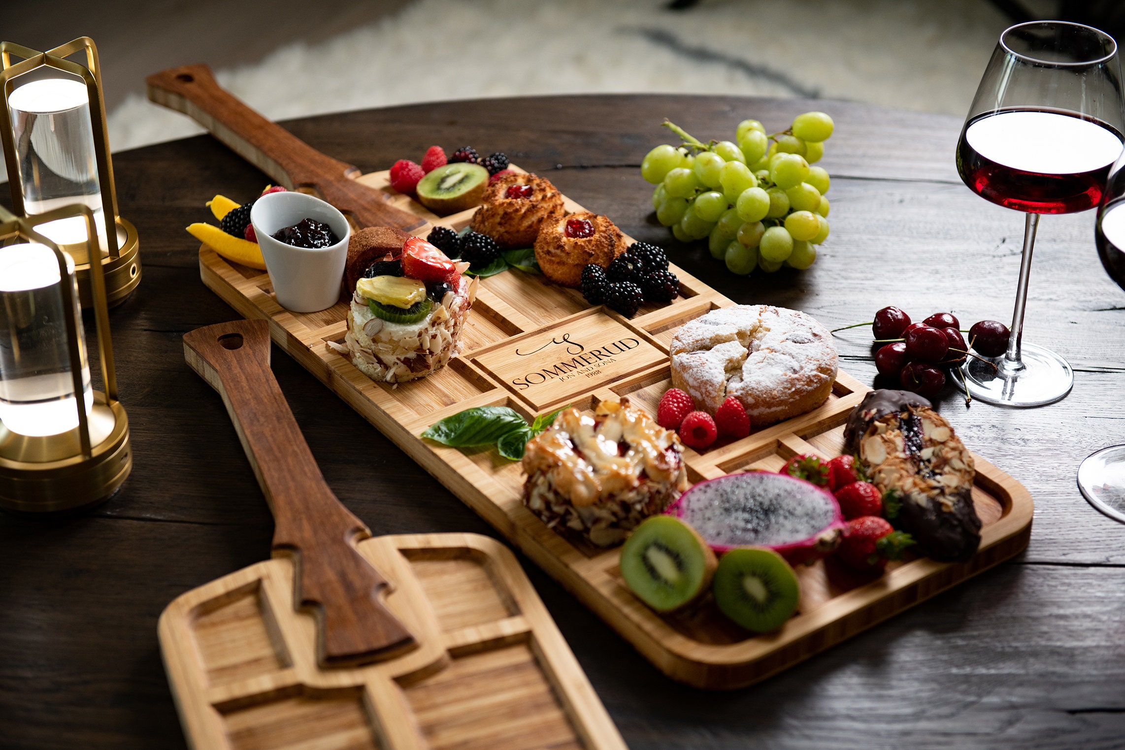 Plateau De Service En Bois Chiffre - Pour Apéritif, Anniversaire, Charcuterie - Décoration Et Rangement