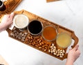 Personalized Beer Flight Tray with Optional Beer Glasses