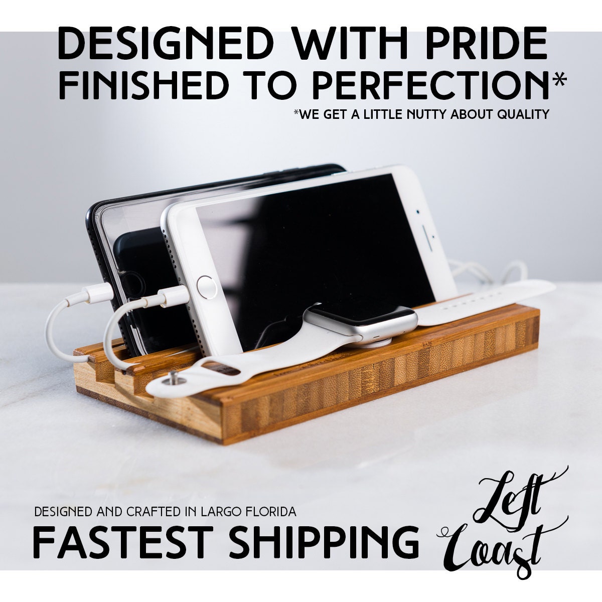 Personalized Wireless Charging Station - Apple – Left Coast Original