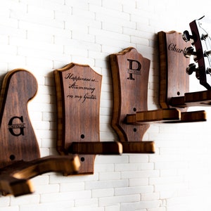 Personalized Wall Mount Custom Headstock Shapes by Left Coast Original