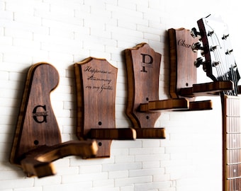 Personalized Wall Mount Custom Headstock Shapes by Left Coast Original