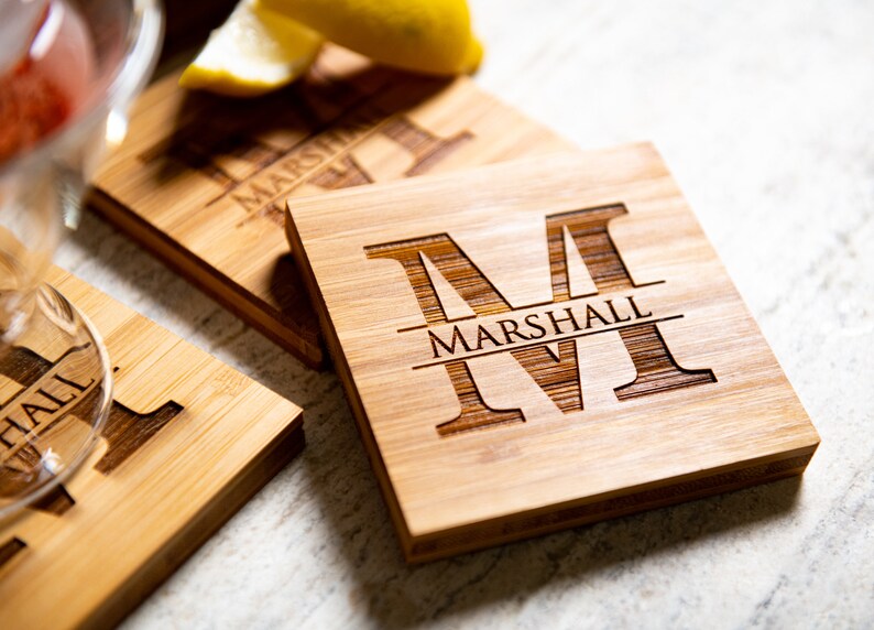 Personalized Coasters With Optional Coaster Holder by Left Etsy