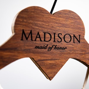 5 Shapes to Choose From Personalized Wooden Hanger The Woodwright Wedding Hanger by Left Coast Original image 1