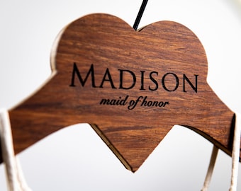 5 Shapes to Choose From | Personalized Wooden Hanger | The Woodwright Wedding Hanger by Left Coast Original