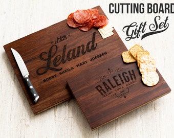 Dark Wood Personalized Cutting Board, Charcuterie or Cocktail Board