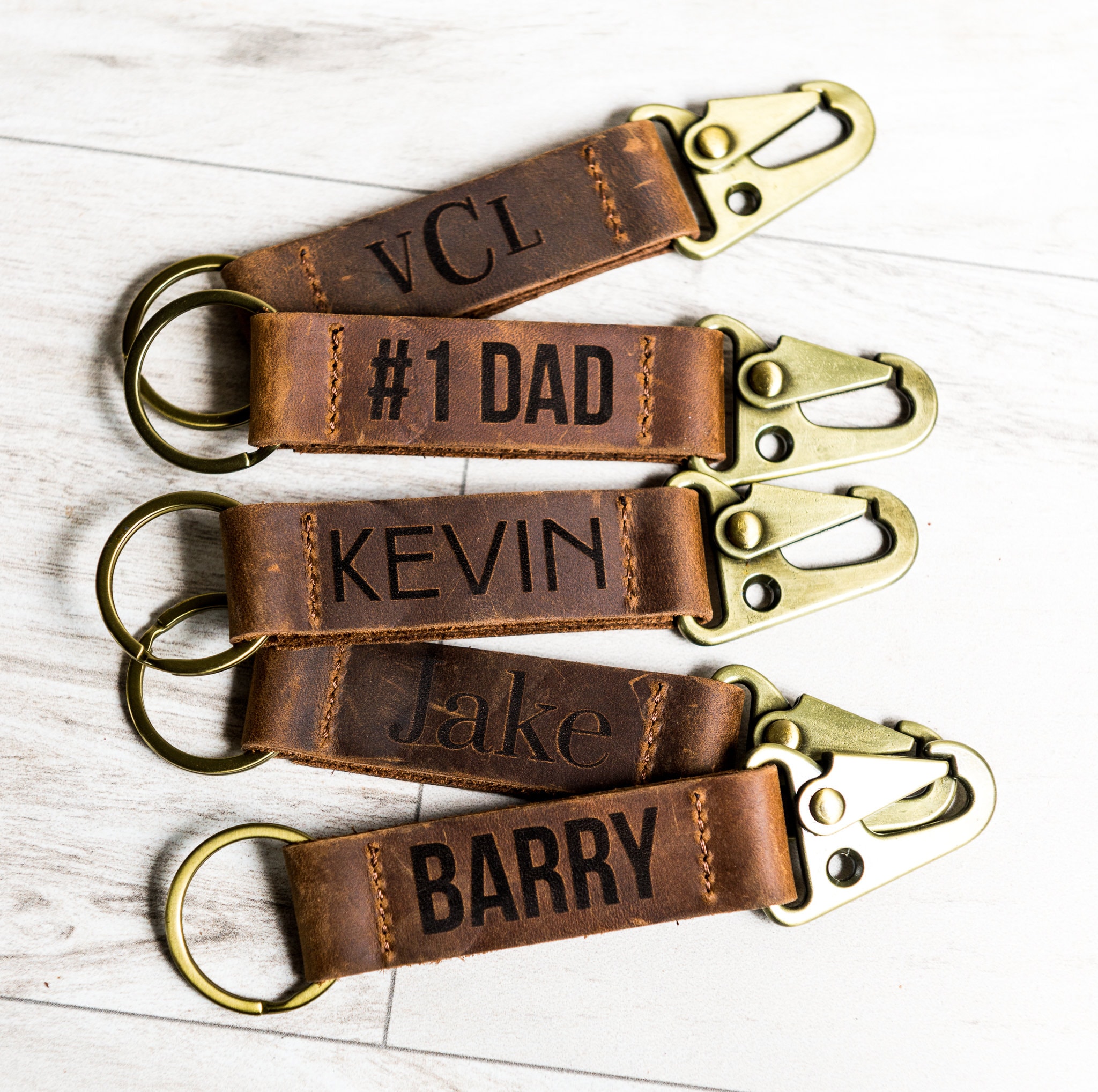 Personalized Leather Keychain - The San Ann Keychain