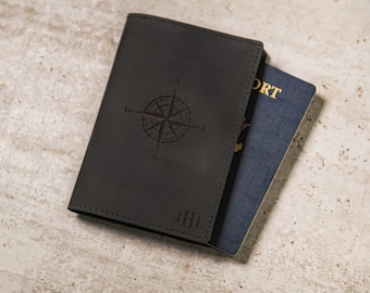 Personalized Leather Passport Holder  by Left Coast Original