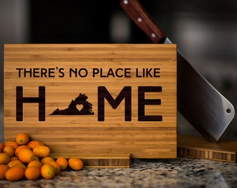 Personalized Virginia State Engraved Cutting Board by Left Coast Original