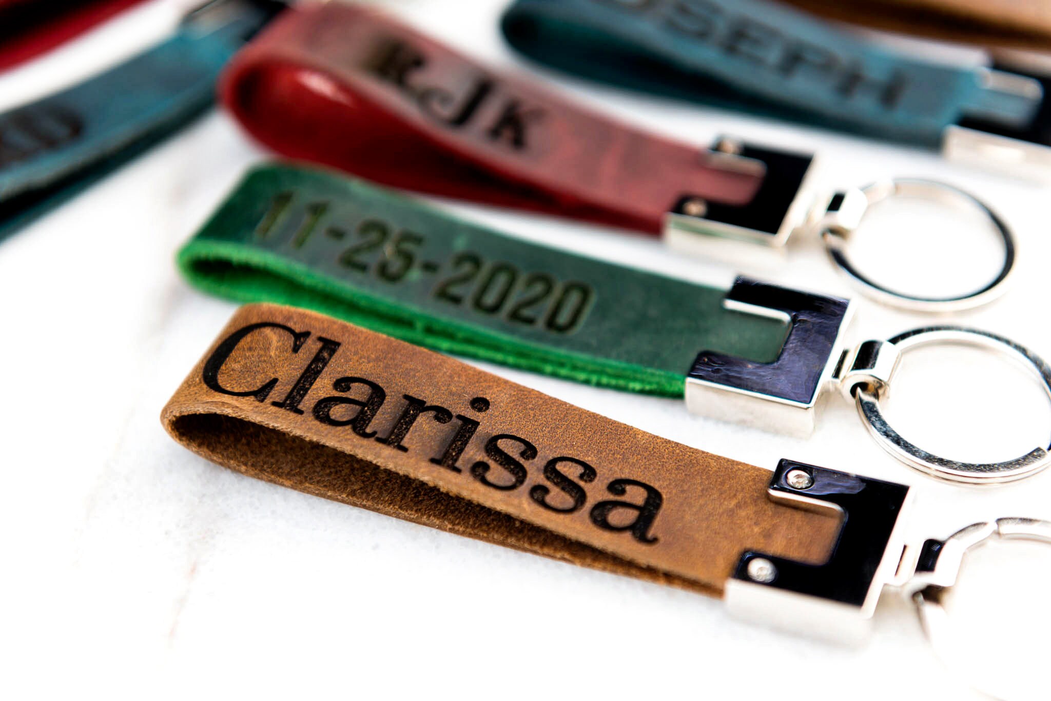 Personalized, Engraved Distressed Leather Keychain the San Blas by Left ...