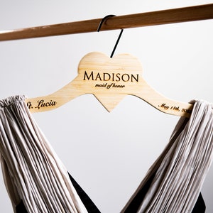 5 Shapes to Choose From Personalized Wooden Hanger The Woodwright Wedding Hanger by Left Coast Original image 6