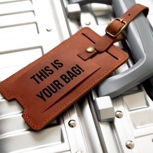 Gepersonaliseerde leren AirTag-bagagelabel