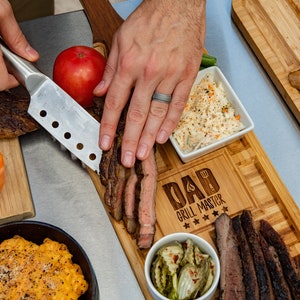 Personalized Grill Master BBQ Board Serving Tray with Handle Gift for Dad image 2