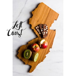 Personalized New Jersey State Shaped Cutting Board | 3 Options