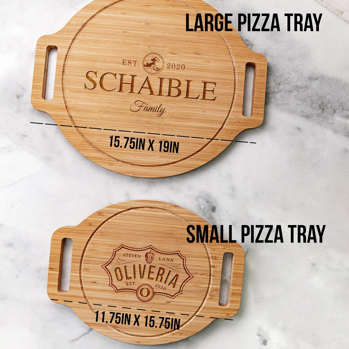 Personalized Pizza Trays - Two Sizes - Etsy