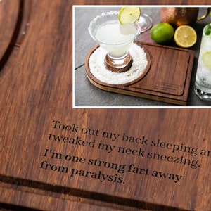 Grappig op maat gegraveerd barkeeperbord - geschenken, 45 humoristische ontwerp-/zinsopties