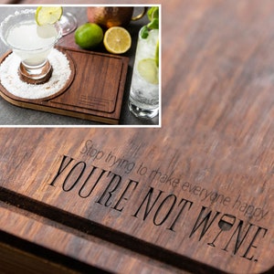 Funny Engraved Custom Barkeep Board - Real Wood With 45 Design/Phrase Options