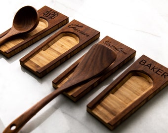 Personalized Wood Spoon Rest