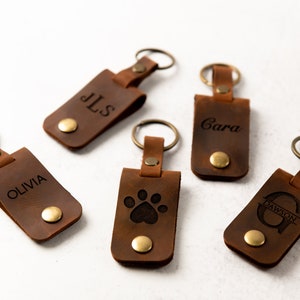 Personalized Photo Metal Tag Leather Keychain Engraved Leather Cover with Photo Printed to Tag Inside image 7