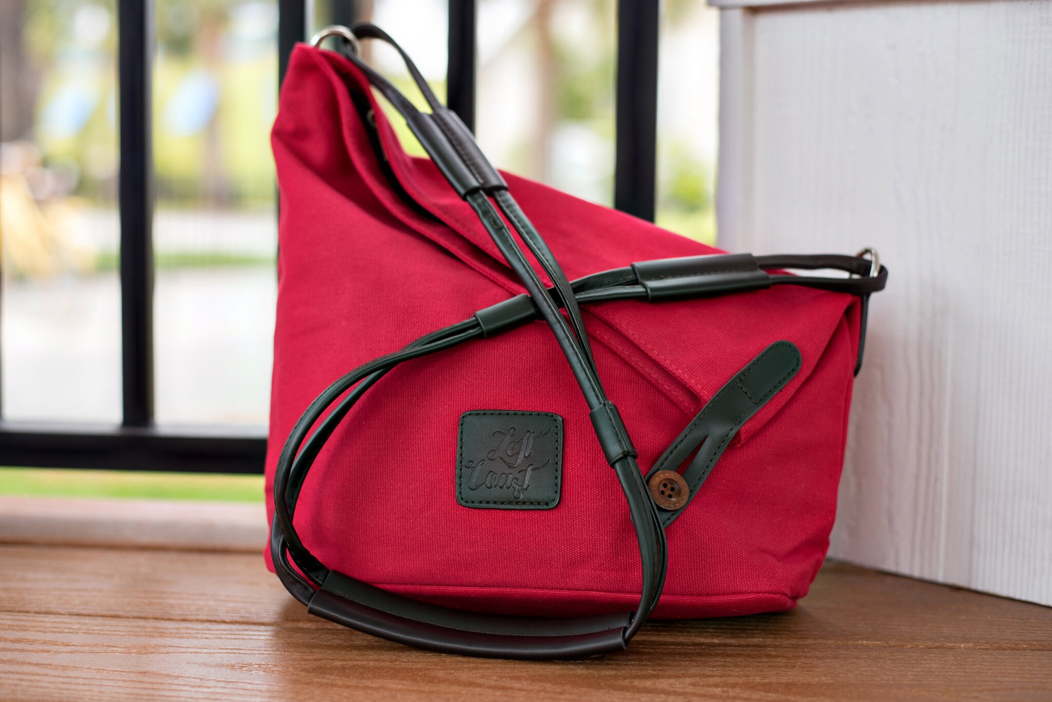 The Canvas Crossbody Hobo Tote Bag by Left Coast Original Etsy