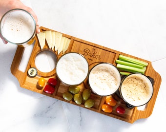 Personalized Beer Flights and Charcuterie Planks - 4 Styles and Gift Sets Available