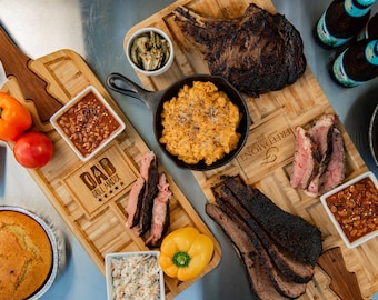 Personalized Grill Master BBQ Board - Serving Tray with Handle - Gift for Dad