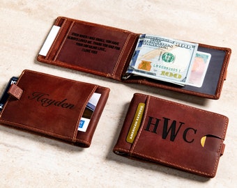 Slim Concealed Pocket Distressed Leather Wallet The Cedar Key Wallet by Left Coast Original