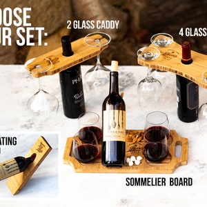 Serie di taglieri per vino sommelier personalizzati: quattro stili e set regalo disponibili immagine 2