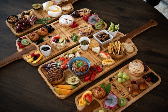 Personalized Tapas Board Serving Tray for Appetizers and