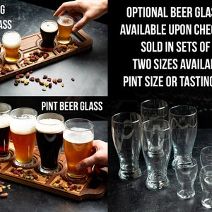 Personalized Beer Flights and Charcuterie Planks 4 Styles and Gift Sets Available image 5