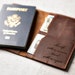 Personalized Leather Passport Cover Holder by Left Coast Original 