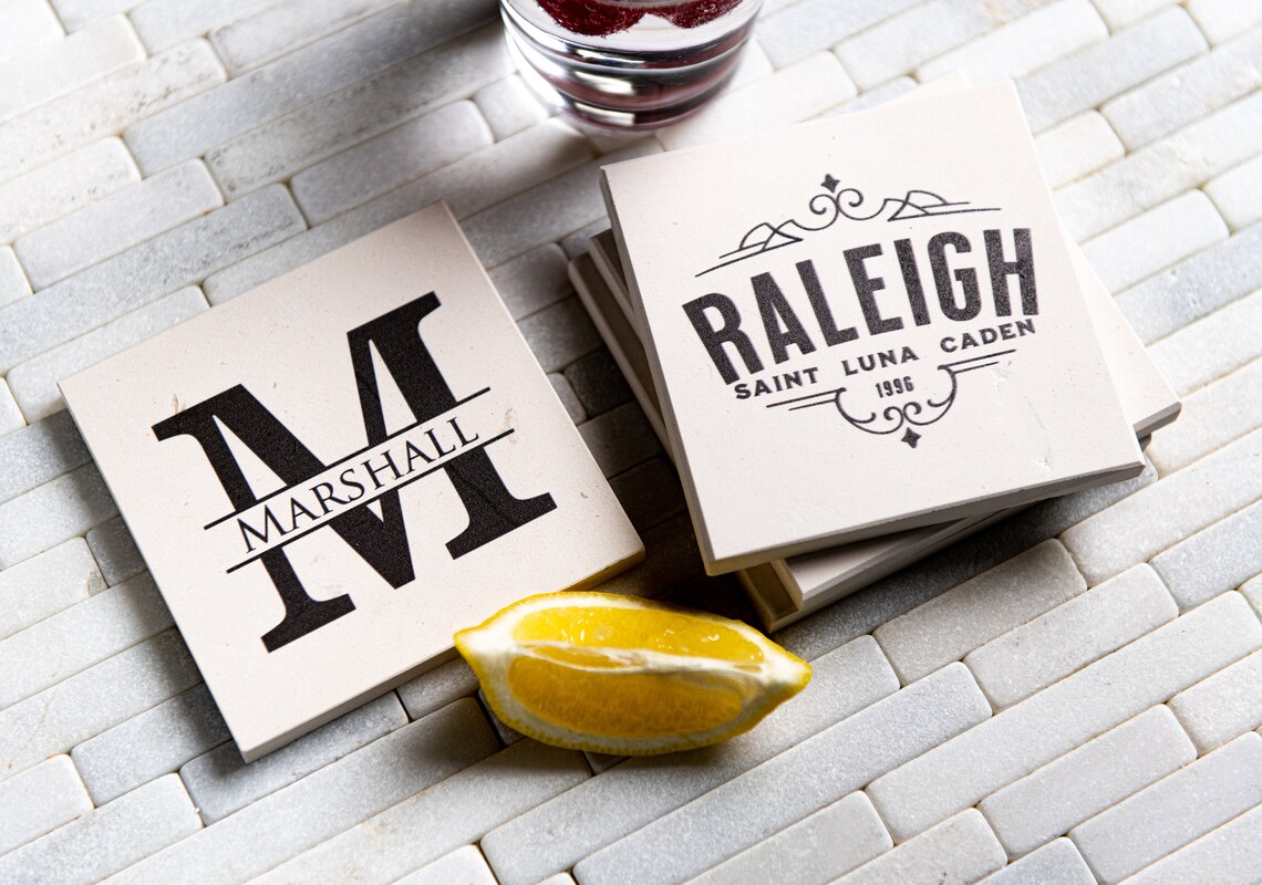 Personalized Limestone Coasters by Left Coast Original Etsy