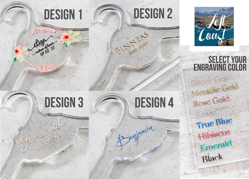 3 Shapes to Choose From Resin Hangers Laser Cut Personalized