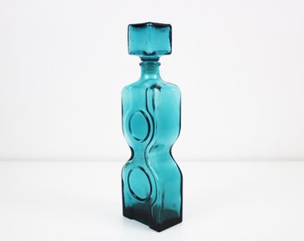 1960s / 70s  pressed glass decanter by Empoli - from Helena Tynell vase design