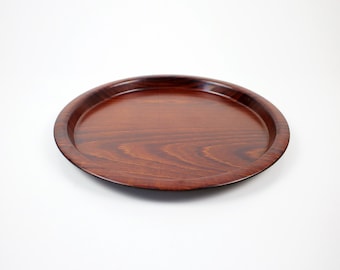 1960s German laminated wood serving tray in rich mahogany / rosewood finish Gerling Sol-Ohligs style