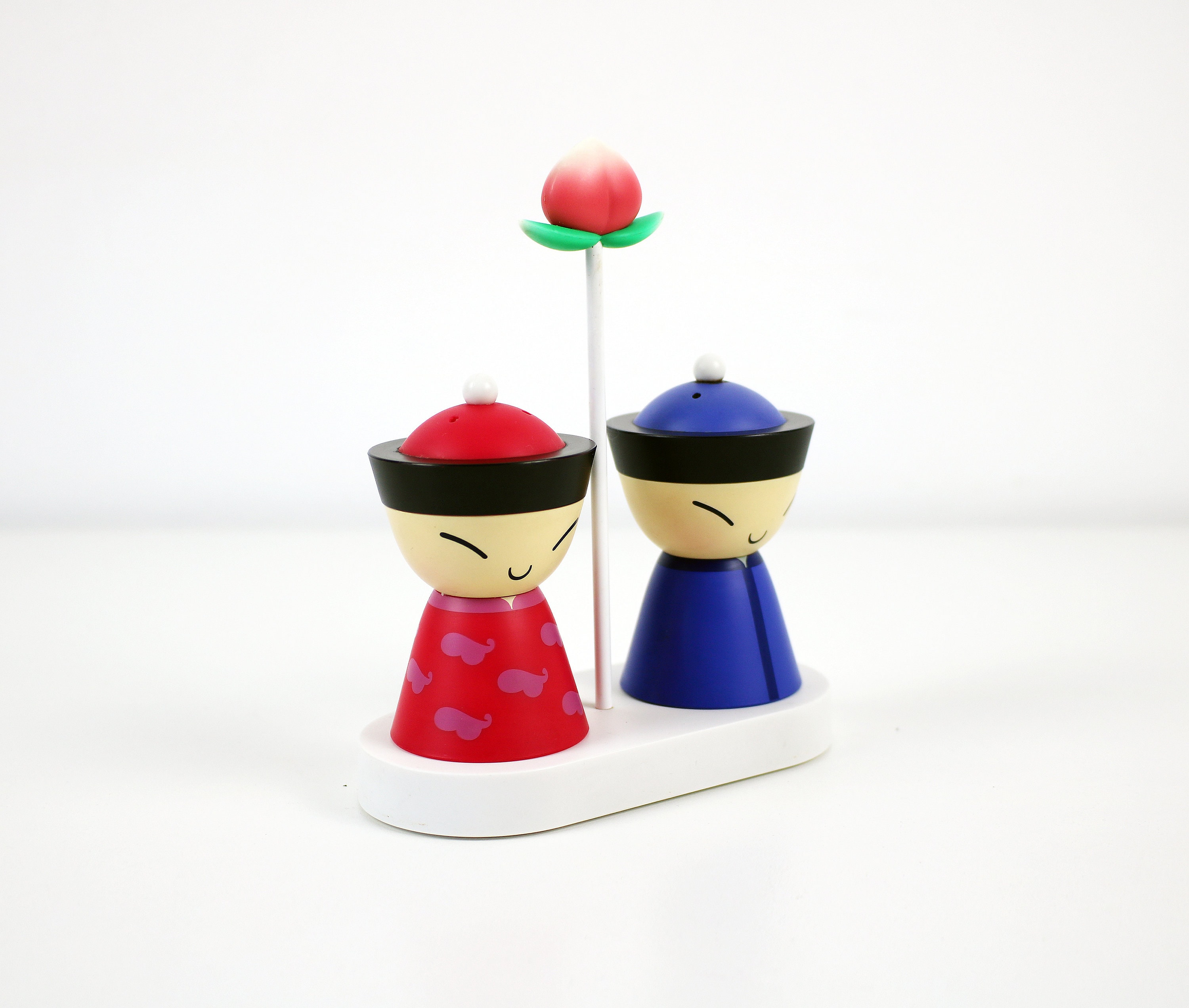 Alessi Mr and Mrs Chin salt and pepper shakers cruet set designed by