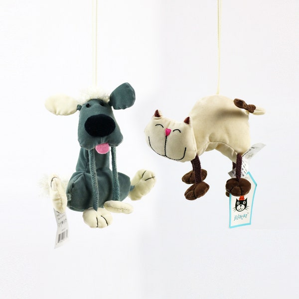 Retired with tags vintage Jellycat Dingly Dangly dog OR cat - Sheep Dog or Siamese