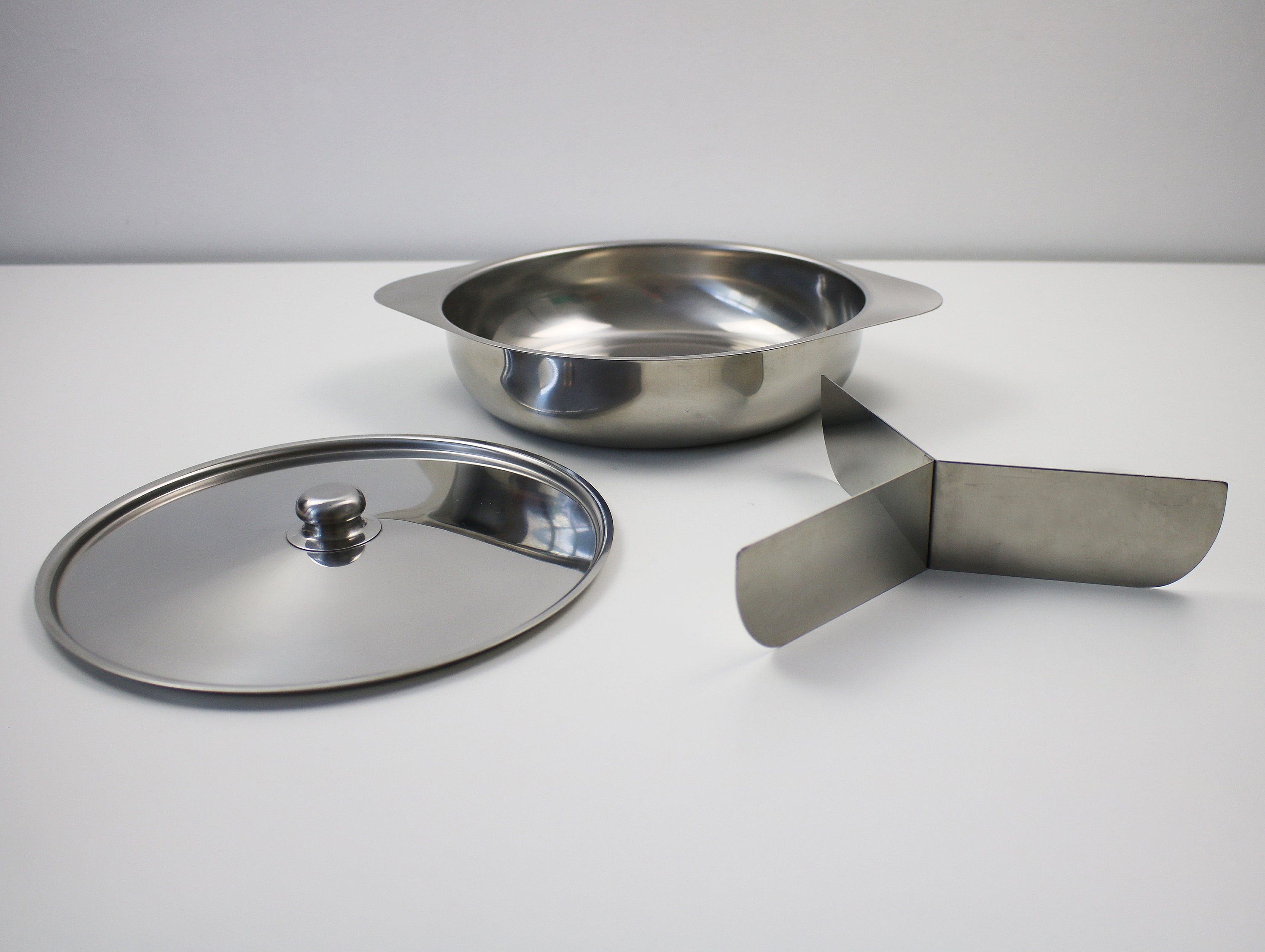 Modernist Swedish Stainless Steel Serving Dish With Divider Etsy UK