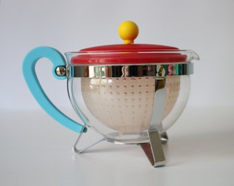 70th Anniversary Chambord teapot by Bodum 2014 in bright plastic, glass and chrome